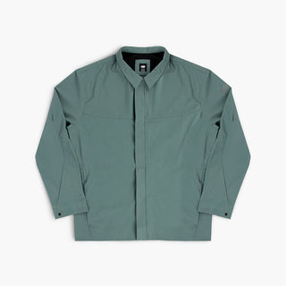 front view of ciele athletics CCJacket unisex running jacket from the Lifestyle Edition collection, in silver pine color