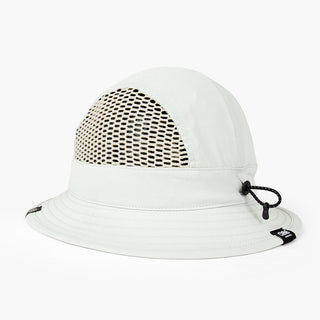 back view of ciele athletics GOBucket unisex running bucket hat from the Lifestyle Edition collection, in light grey color
