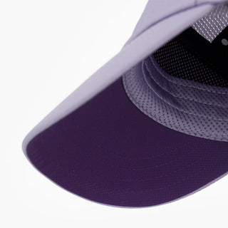 back view of the ciele athletics FTSCap unisex running hat with a curved brim in light grape color