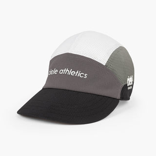 front view of ciele athletics FSTCap SC Field Iconic SL unisex running hat in whitaker color
