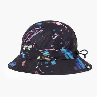 back view of ciele athletics GOBucket Comp Athletics unisex running bucket hat in the summer night limited edition