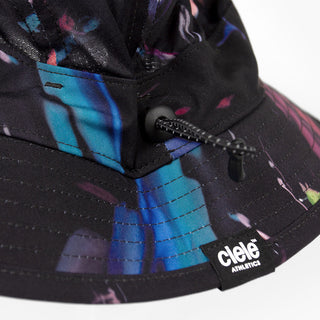 close up view of the ciele athletics GOBucket Comp Athletics unisex running bucket closure in the summer nights limited edition nuit color