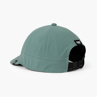 back view of ciele athletics CRWCap short brim unisex running hat with shorter brim from the Lifestyle Edition collection, in silver pine color