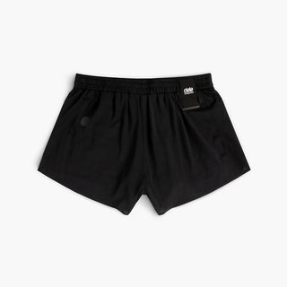 back view of the ciele athletics lightweight, race ready and performance driven short  for womens named RDShort in shadowsphinx color