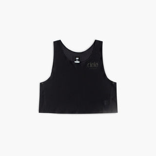 front view of the ciele athletics lightweight, race ready and performance driven Singlet for womens named RDCRPSinglet in shadowsphinx color