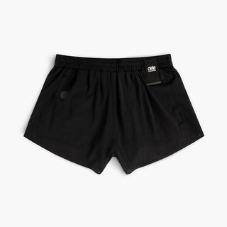 back view of the ciele athletics lightweight, race ready and performance driven short named RDShort in shadowsphinx color