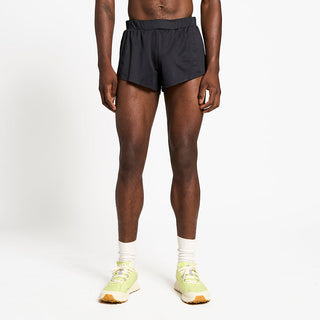 front view of the ciele athletics lightweight, race ready and performance driven short named RDShort in shadowsphinx color, on a model
