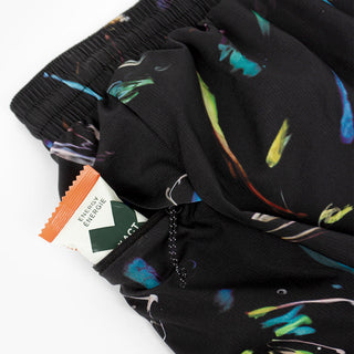 close view of the zippered side pocket of the ciele athletics ATShort 5 inch with liner short from the summer nights limited edition capsule, on a model