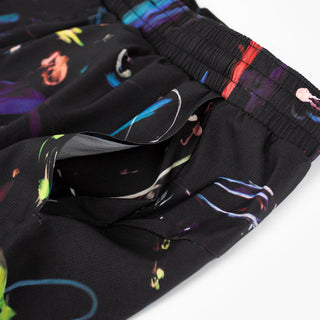 close view of the side pocket of the ciele athletics ATShort 5 inch with liner short from the summer nights limited edition capsule, on a model