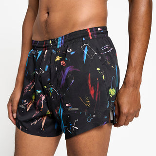 side view of ciele athletics ATShort 5 inch with liner short from the summer nights limited edition capsule, on a model