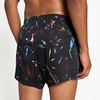 back view of ciele athletics ATShort 5 inch with liner short from the summer nights limited edition capsule, on a model