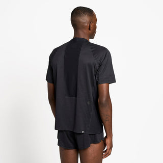 back view of the ciele athletics lightweight, race ready and performance driven T-Shirt named RCDTShirt in shadowsphinx color, on a model