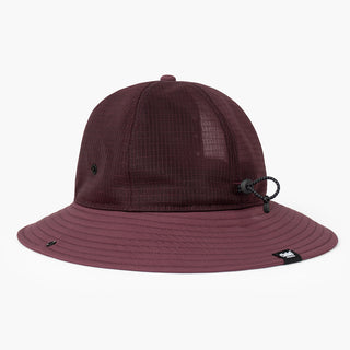 back view of the ciele athletics TRLBucket unisex running bucket hat in dark wine red color