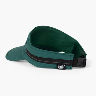 back view of the ciele athletics TRLCap unisex running visor with a curved brim in emerald color