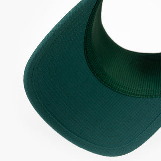 underbrim view of the ciele athletics TRLCap unisex running visor with curved brim in emerald color