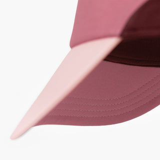 underbrim view of the ciele athletics FSTCap Comp Iconic VC unisex running hat in deco rose color