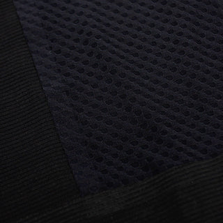 close up view of the carbon yarns fabric details of the ciele athletics lightweight, race ready and performance driven T-Shirt named RCDTShirt in shadowsphinx color