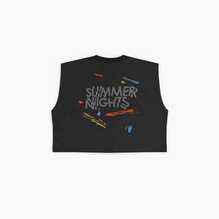 back view of ciele athletics unisex ORTank cropped from the summer nights limited edition collection